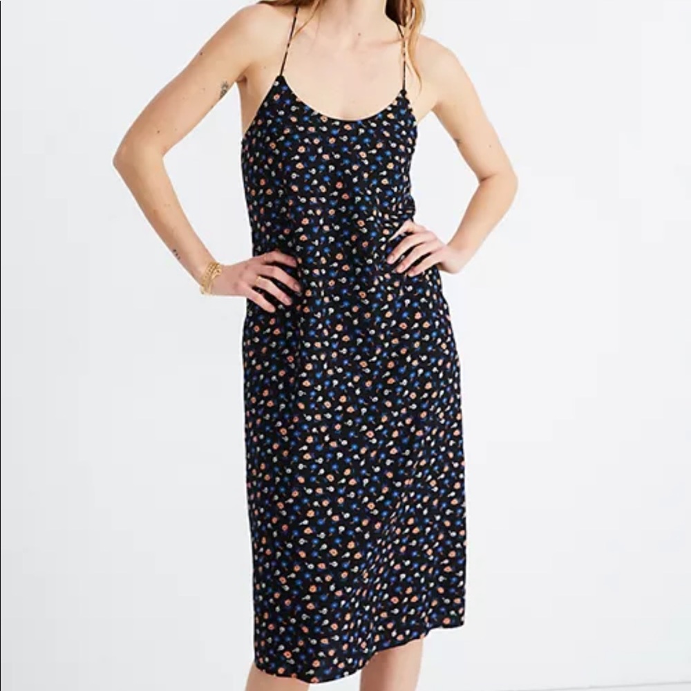 Madewell Tie-Back Slip Dress in Prairie Posies